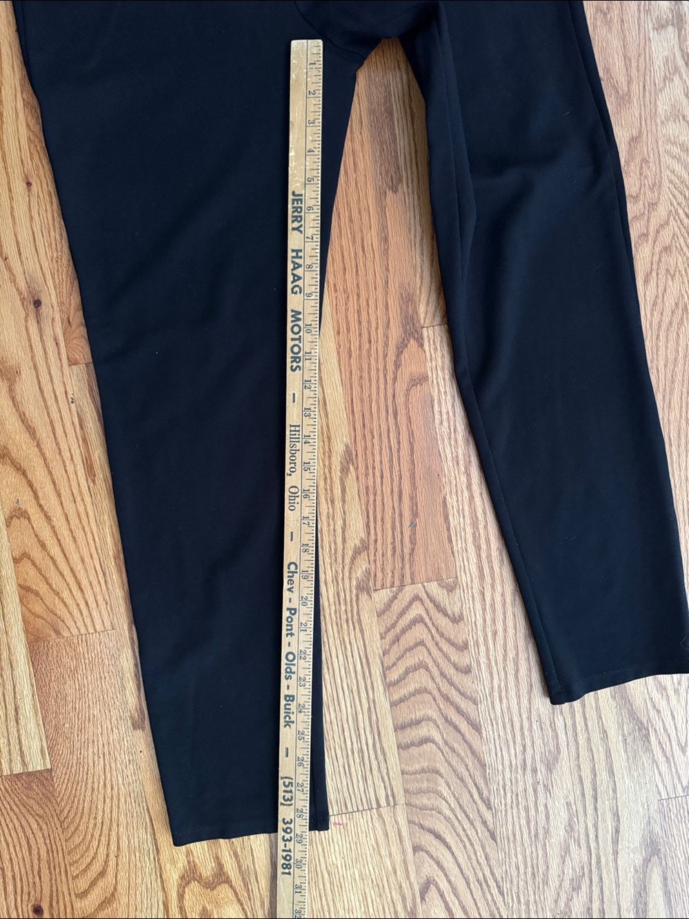 Eileen Fisher Straight Leg Black Ponte Pants - Picture 4 of 6